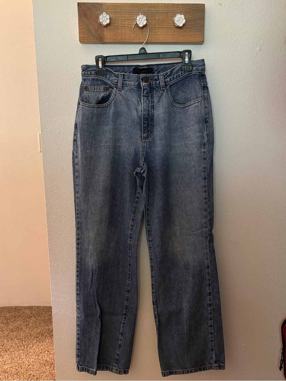 The Limited Dark Wash Straight Leg Jeans